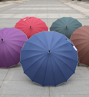  酒店用品商务晴雨伞 广告礼品伞批发定制直杆弯柄大雨伞